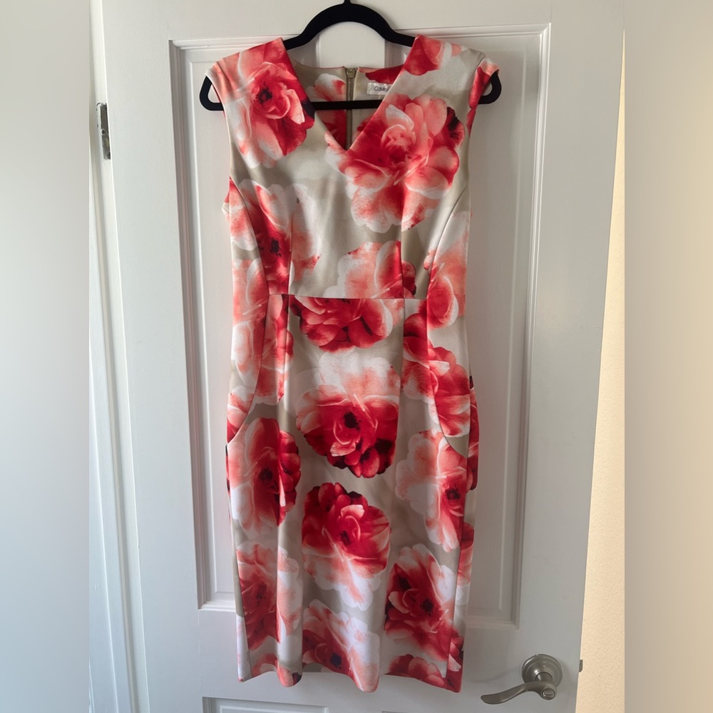 Calvin Klein Floral Sheath Dress